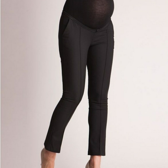 Seraphine Tailored Black Cropped Maternity Pants